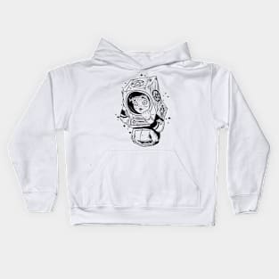 Little space astronaut Kids Hoodie